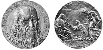 Leonardo da Vinci (1952) bronzérem, Ferenczy Múzeum Szentendre