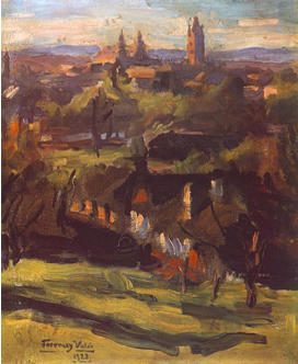 - Nagybany: Nagybányai táj (1923) olaj, vászon, MNG Budapest