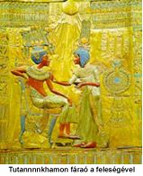 Tutanhamon fáraó a feleségével